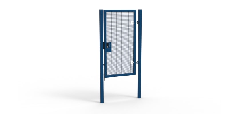 Blue Apollo® 2.0m High x 1.0m Wide 358 Prison Mesh Single Leaf Gate Kit with Latch Lock