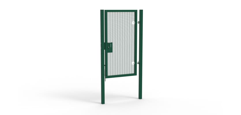 Green Apollo® 2.0m High x 1.0m Wide 358 Prison Mesh Single Leaf Gate Kit with Latch Lock