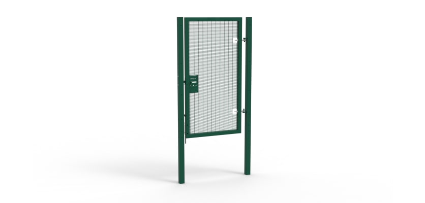 Green Apollo® 2.0m High x 1.0m Wide 358 Prison Mesh Single Leaf Gate Kit with Unislide
