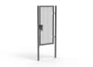 Grey Apollo® 2.0m High x 1.0m Wide 358 Prison Mesh Single Leaf Gate Kit with Latch Lock Handles