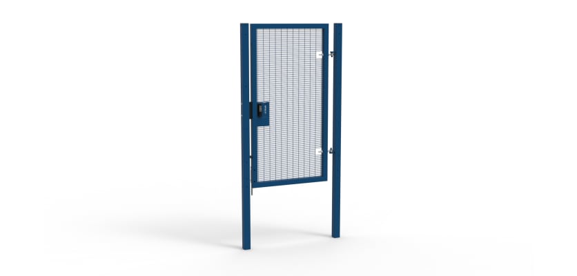 Blue Apollo® 2.0m High x 1.0m Wide 358 Prison Mesh Single Leaf Gate Kit