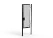 A Black 2.4m high x 1.0m Wide Single Leaf 358 Apollo Security Gate with Latch Lock Handles