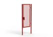 A Red 2.4m high x 1.0m Wide Single Leaf 358 Apollo Security Gate with Quick Exit Digilock
