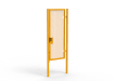A Yellow 2.4m high x 1.0m Wide Single Leaf 358 Apollo Security Gate with Latch Lock 