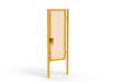 A Yellow 2.4m high x 1.0m Wide Single Leaf 358 Apollo Security Gate with Latch Lock Handles