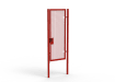 A Red 2.4m high x 1.0m Wide Single Leaf 358 Apollo Security Gate with Latch Lock 