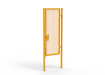 A Yellow 2.4m high x 1.0m Wide Single Leaf 358 Apollo Security Gate with Unislide Latch