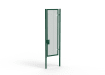 A Green 3.0m high x 1.0m Wide Single Leaf 358 Apollo Security Gate with Latch Lock Handles