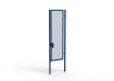 A Blue 3.0m high x 1.0m Wide Single Leaf 358 Apollo Security Gate with Latch Lock Handles