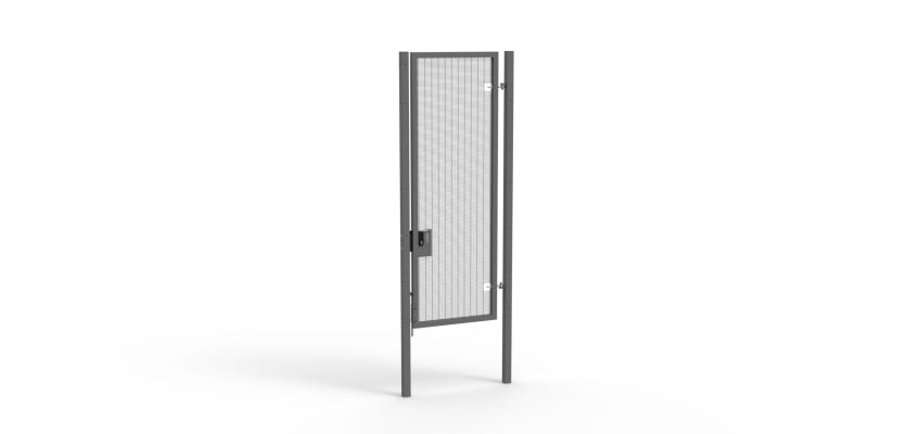 A Grey 3.0m high x 1.0m Wide Single Leaf 358 Apollo Security Gate with Latch Lock 
