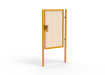 Yellow Apollo single leaf gate with Latch Lock Handles 