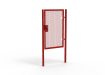 Red Apollo single leaf gate with Quick Exit Lock