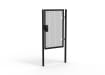 Black Apollo single leaf gate with Quick Exit Lock