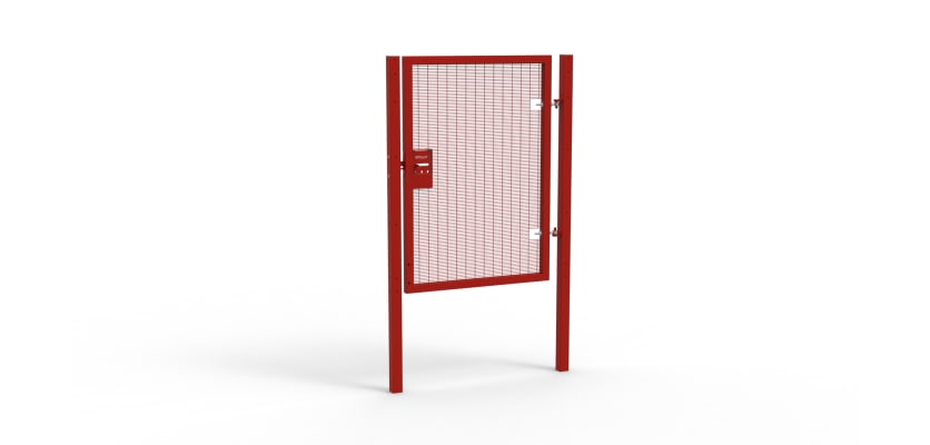 Red Apollo single leaf gate with unislide