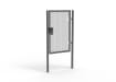 Grey Apollo single leaf gate with Latch Lock Handles 