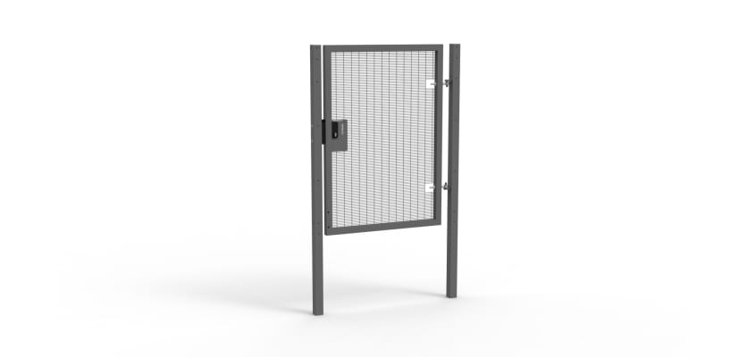 Grey Apollo single leaf gate with Latch Lock  