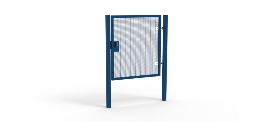 Blue Apollo® 1.8m High x 1.5m Wide 358 Prison Mesh Single Leaf Gate Kit with Latch Lock