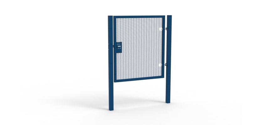 Blue Apollo single leaf gate with unislide