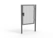 Grey Apollo® 1.8m High x 1.5m Wide 358 Prison Mesh Single Leaf Gate Kit with Latch Lock Handles
