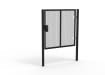 Black Apollo® 1.8m High x 2.0m Wide 358 Prison Mesh Single Leaf Gate Kit with Latch Lock