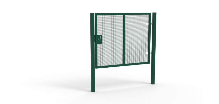 Green Apollo® 1.8m High x 2.0m Wide 358 Prison Mesh Single Leaf Gate Kit with Latch Lock