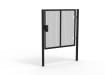 Black Apollo® 1.8m High x 2.0m Wide 358 Prison Mesh Single Leaf Gate Kit with Latch Lock Handles