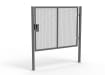 Grey Apollo® 1.8m High x 2.5m Wide 358 Prison Mesh Single Leaf Gate Kit with Latch Lock