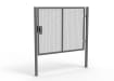 Grey Apollo® 1.8m High x 2.5m Wide 358 Prison Mesh Single Leaf Gate Kit with Quick Exit Digilock