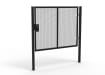 Black Apollo® 1.8m High x 2.5m Wide 358 Prison Mesh Single Leaf Gate Kit with Quick Exit Digilock