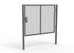 Grey Apollo® 1.8m High x 2.5m Wide 358 Prison Mesh Single Leaf Gate Kit with Unislide Latch