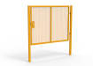 Yellow Apollo® 1.8m High x 2.5m Wide 358 Prison Mesh Single Leaf Gate Kit with Unislide Latch