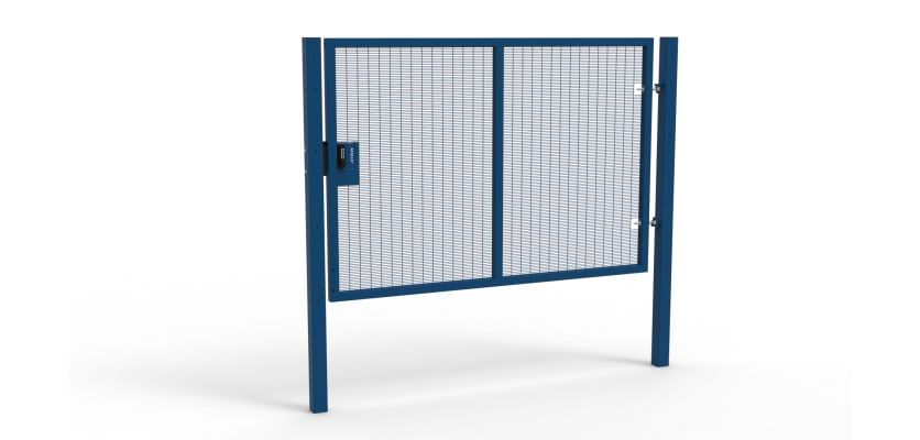 Blue Apollo® 1.8m High x 2.5m Wide 358 Prison Mesh Single Leaf Gate Kit with Quick Exit Digilock
