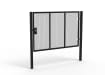 Black Apollo® 1.8m High x 3.0m Wide 358 Prison Mesh Single Leaf Gate Kit with Unislide Latch
