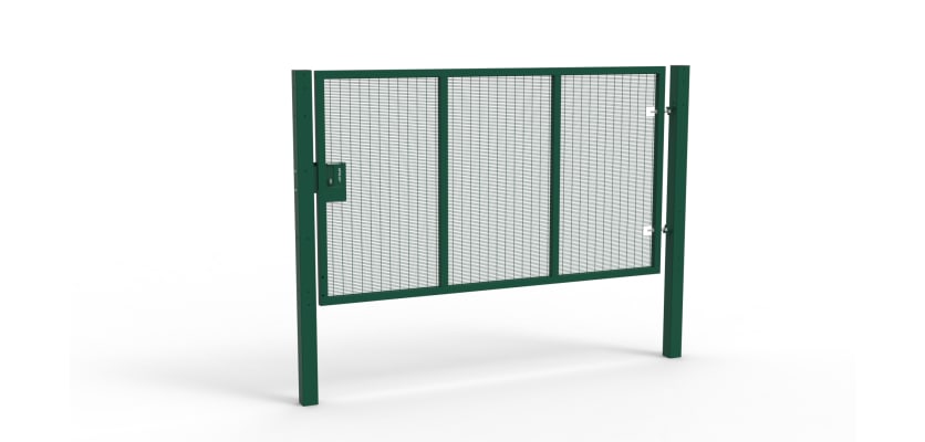 Green Apollo® 1.8m High x 3.0m Wide 358 Prison Mesh Single Leaf Gate Kit with Latch Lock