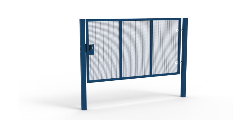 Blue Apollo® 1.8m High x 3.0m Wide 358 Prison Mesh Single Leaf Gate Kit with Latch Lock Handles