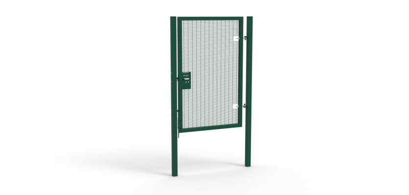 Green Apollo® 2.0m High x 1.2m Wide 358 Prison Mesh Pedestrian Gate Kit With Unislide Latch