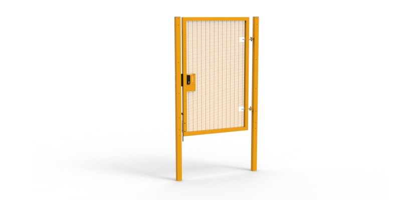Yellow Apollo® 2.0m High x 1.2m Wide 358 Prison Mesh Pedestrian Gate Kit with Latch Lock