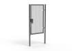 Grey Apollo® 2.0m High x 1.2m Wide 358 Prison Mesh Pedestrian Gate Kit with Latch Lock with Handles