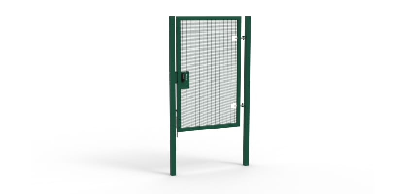 Green Apollo® 2.0m High x 1.2m Wide 358 Prison Mesh Pedestrian Gate Kit with Quick Exit Digital Lock