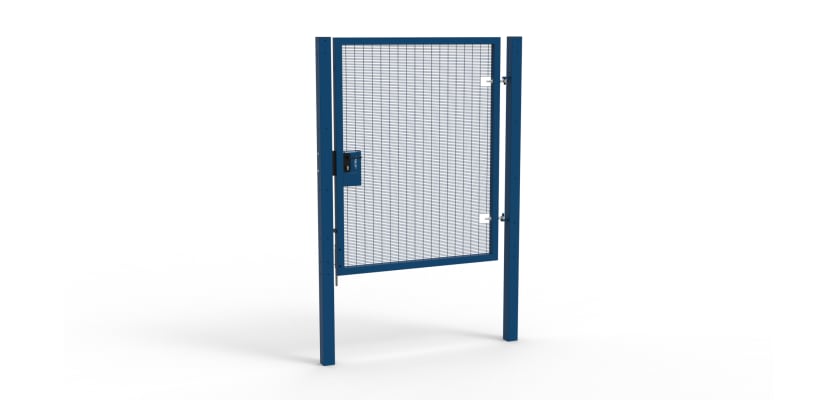 Blue Apollo® 2.0m High x 1.5m Wide 358 Prison Mesh Pedestrian Gate Kit with Latch Lock with Handles