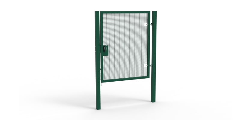 Green Apollo® 2.0m High x 1.5m Wide 358 Prison Mesh Pedestrian Gate Kit with Quick Exit Digital Lock