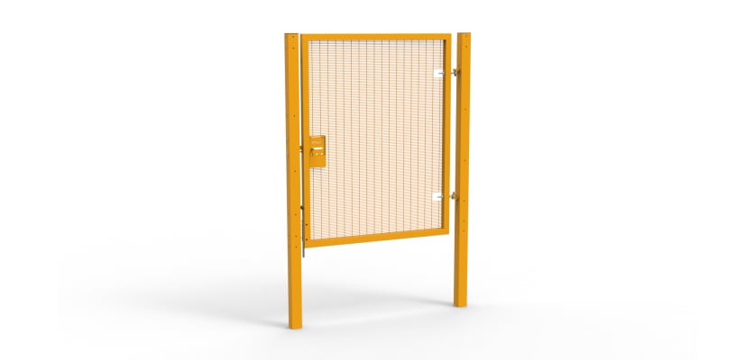 Yellow Apollo® 2.0m High x 1.5m Wide 358 Prison Mesh Pedestrian Gate Kit with Unislide Latch