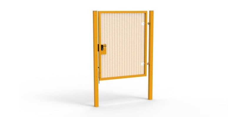 Yellow Apollo® 2.0m High x 1.5m Wide 358 Prison Mesh Pedestrian Gate Kit with Latch Lock with Handles