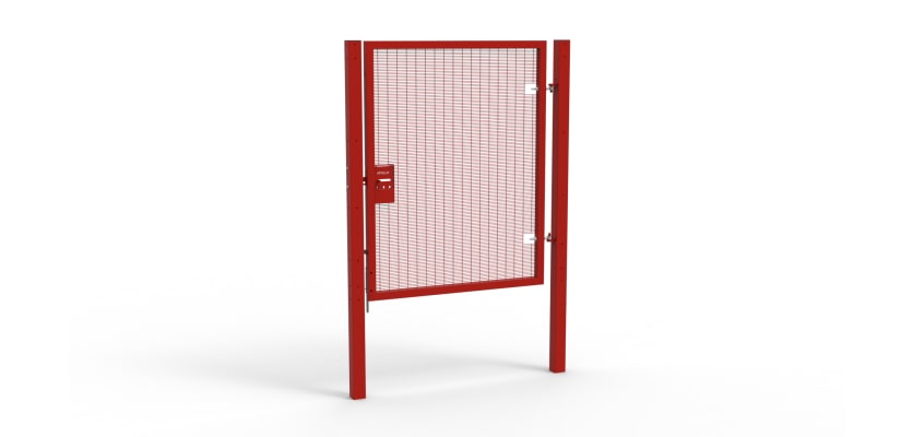 Red Apollo® 2.0m High x 1.5m Wide 358 Prison Mesh Pedestrian Gate Kit with Unislide Latch
