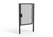 Black Apollo® 2.0m High x 1.5m Wide 358 Prison Mesh Pedestrian Gate Kit with Latch Lock