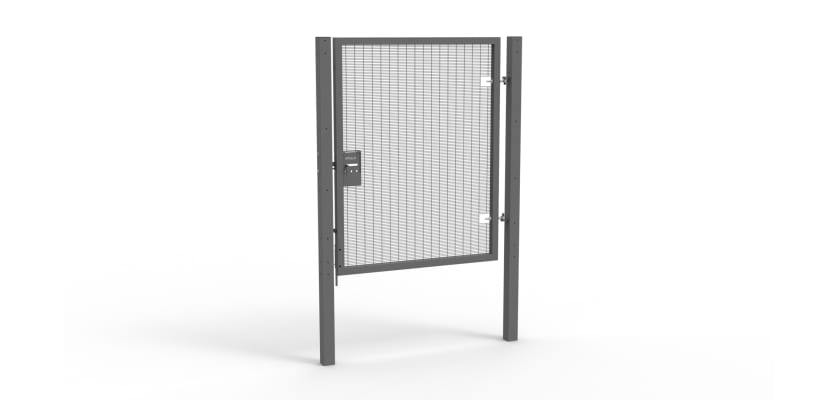 Grey Apollo® 2.0m High x 1.5m Wide 358 Prison Mesh Pedestrian Gate Kit with Unislide Latch