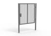 Grey Apollo® 2.0m High x 2.0m Wide 358 Prison Mesh Single Gate Kit with Unislide Latch