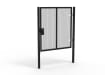 Black Apollo® 2.0m High x 2.0m Wide 358 Prison Mesh Single Gate Kit with Quick Exit Digital Lock