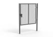 Grey Apollo® 2.0m High x 2.0m Wide 358 Prison Mesh Single Pedestrian Gate Kit with Latch Lock with Handles
