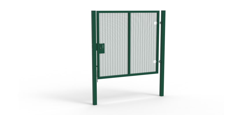 Green Apollo® 2.0m High x 2.0m Wide 358 Prison Mesh Single Gate Kit with Latch Lock